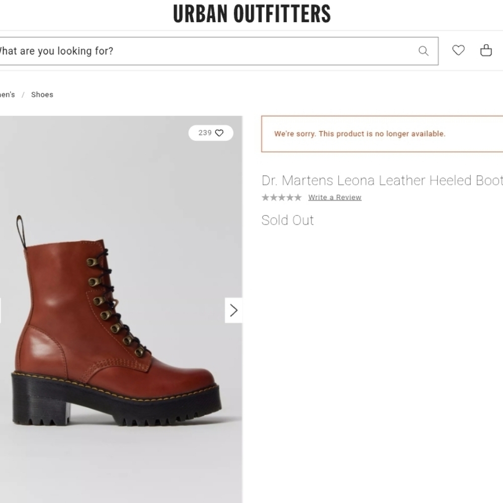 NWT Dr. Martens Leona Brown Lace UP Combat Boot Size 7 - Picture 12 of 12